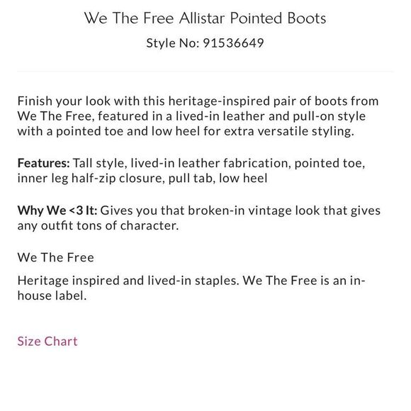 Free People We The Free Allistar Leather Pointed Western Boots- Vintage Black - Picture 9 of 10